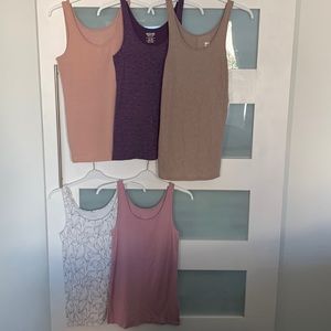 Lot of 5 XL Like New Tank Tops